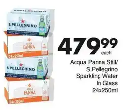 Save Hyper Acqua Panna Still/ S.Pellegrino Sparkling Water In Glass offer