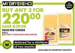 Woolworths Selected Cheese offer
