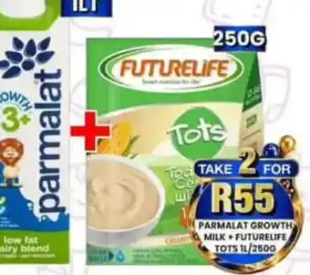 Take 'n Pay Parmalat Growth 3+ Milk + Futurelife Tots offer