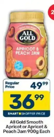 Pick n Pay All Gold Smooth Apricot & Peach Jam offer