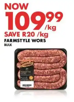 Woolworths Farmstyle Wors offer