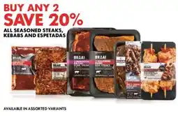Woolworths Braai Seasoned Steaks, Kebabs and Espetadas Assorted offer