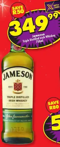 Shoprite Liquor Jameson Triple Distilled Irish Whiskey offer