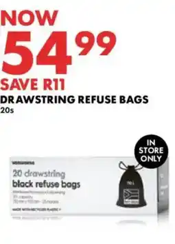 Woolworths drawstring refuse bags offer