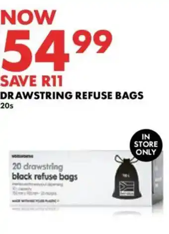 Woolworths drawstring refuse bags offer