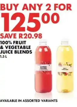 Woolworths 100% Fruit & Vegetable Juice Blends offer