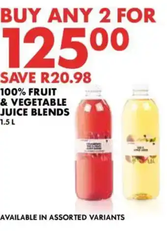 Woolworths 100% Fruit & Vegetable Juice Blends offer