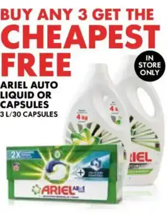 Woolworths Ariel Auto Liquid or Capsules offer