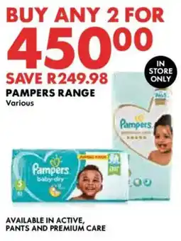 Woolworths Pampers Range offer