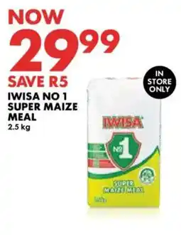 Woolworths IWISA NO 1 SUPER MAIZE MEAL offer