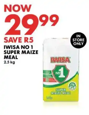 Woolworths IWISA NO 1 SUPER MAIZE MEAL offer