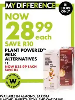 Woolworths Plant Powered™ Milk Alternatives offer