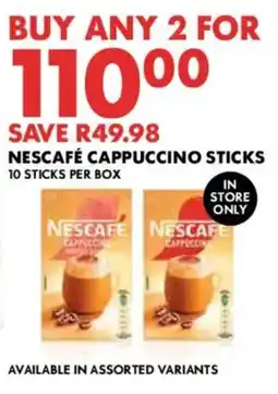Woolworths Nescafe Cappuccino Sticks offer