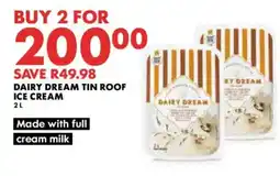 Woolworths DAIRY DREAM TIN ROOF ICE CREAM offer