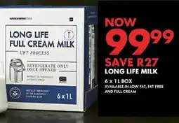 Woolworths Long Life Full Cream Milk offer