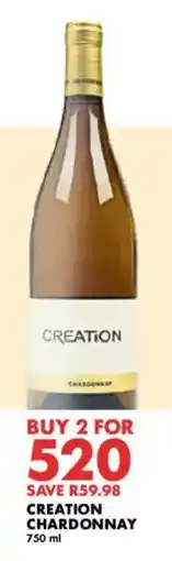 Woolworths Creation Chardonnay offer