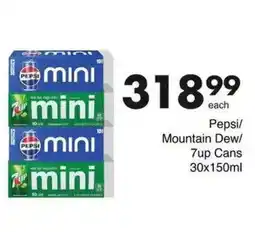 Save Hyper Pepsi/ Mountain Dew/ 7up Cans offer