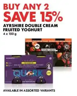 Woolworths Ayrshire Double Cream Fruited Yoghurt offer