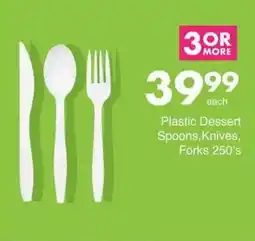 Save Hyper Plastic Dessert Spoons,Knives, Forks offer