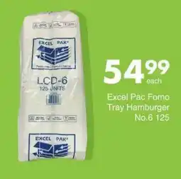 Save Hyper Excel Pac Fomo Tray Hamburger No.6 offer