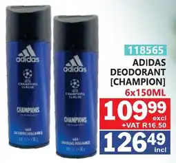 Arrow Cash And Carry ADIDAS DEODORANT [CHAMPION] offer