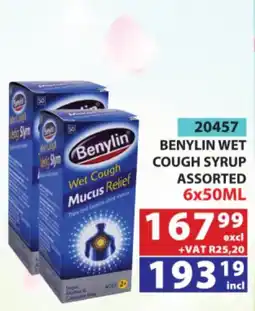 Arrow Cash And Carry Benylin Wet Cough Syrup Assorted offer