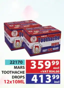 Arrow Cash And Carry MARS TOOTHACHE DROPS offer