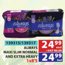 Arrow Cash And Carry ALWAYS MAXI SLIM NORMAL AND EXTRA HEAVY offer