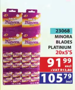Arrow Cash And Carry Gillette Minora Blades Platinum offer