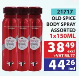 Arrow Cash And Carry Old Spice Body Spray Assorted offer