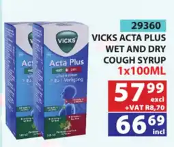 Arrow Cash And Carry Vicks acta plus wet and dry cough syrup offer