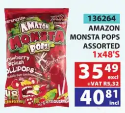 Arrow Cash And Carry Amazon Monsta Pops Assorted offer