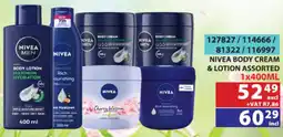 Arrow Cash And Carry NIVEA BODY CREAM & LOTION ASSORTED offer