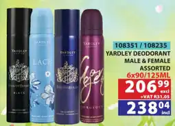 Arrow Cash And Carry Yardley Deodorant Assorted offer