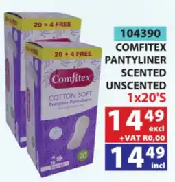 Arrow Cash And Carry Comfitex Pantyliner Scented Unscented offer