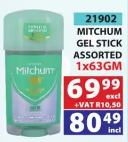 Arrow Cash And Carry Mitchum Gel Stick Assorted offer