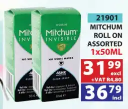 Arrow Cash And Carry Mitchum Invisible Roll On Assorted offer