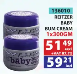 Arrow Cash And Carry REITZER BABY BUM CREAM offer