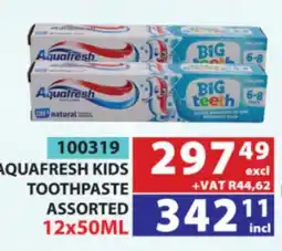 Arrow Cash And Carry Aquafresh Kids Toothpaste Assorted offer