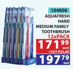 Arrow Cash And Carry Aquafresh Hard Medium Family Toothbrush offer
