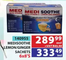 Arrow Cash And Carry MEDISOOTHE LEMON/GINGER SACHETS offer