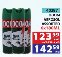 Arrow Cash And Carry DOOM AEROSOL ASSORTED offer