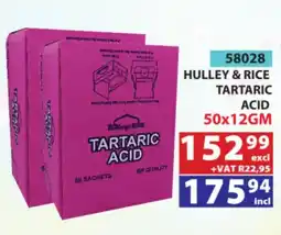 Arrow Cash And Carry Hulley & Rice Tartaric Acid offer