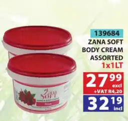 Arrow Cash And Carry Zana Soft Body Cream Assorted offer
