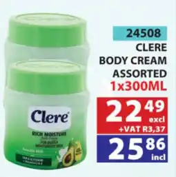 Arrow Cash And Carry CLERE BODY CREAM ASSORTED offer