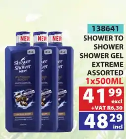 Arrow Cash And Carry Shower to Shower Shower Gel Extreme Assorted offer