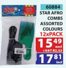 Arrow Cash And Carry Star Afro Combs Assorted offer