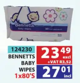 Arrow Cash And Carry Bennetts Baby Wipes offer