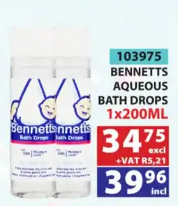 Arrow Cash And Carry Bennetts Aqueous Bath Drops offer