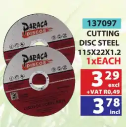 Arrow Cash And Carry Paraca Discos Cutting Disc Steel offer
